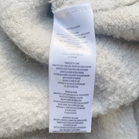 Joie Stavan Sweater Twist Front Cozy Pullover Metallic Snow Women’s Size Large - Picture 8 of 10